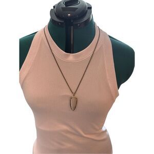 Kendra Scott White Stone Arrow with Gold Necklace